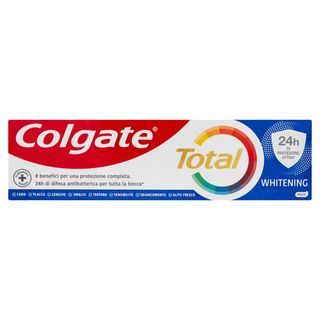 Colgate dentifricio sbiancante Total Whitening 24h di protezione attiva 75 ml