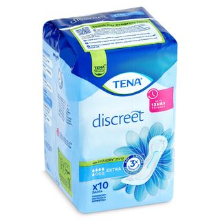 Compresas De Incontinencia Extra Tena Bolsa 10 Unidades