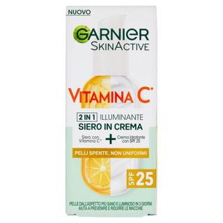 Garnier Skin Active Siero Illuminante Anti Macchie con Vitamina C SPF 25 50 Ml