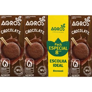 Leite Achocolatado Agros (emb. 8 x 200 ml)