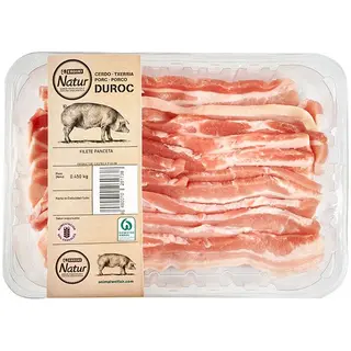 Filete De Panceta De Cerdo Duroc Eroski Natur, Bandeja 450 G