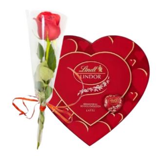 Rosa + Bombon Lindt corazón