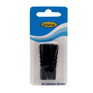 Horquilla Invisible Negra 20 Uds. Disna (8421920039932)