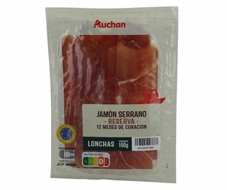 Jamón Serrano Reserva Cortado en Lonchas Alcampo 100 G.