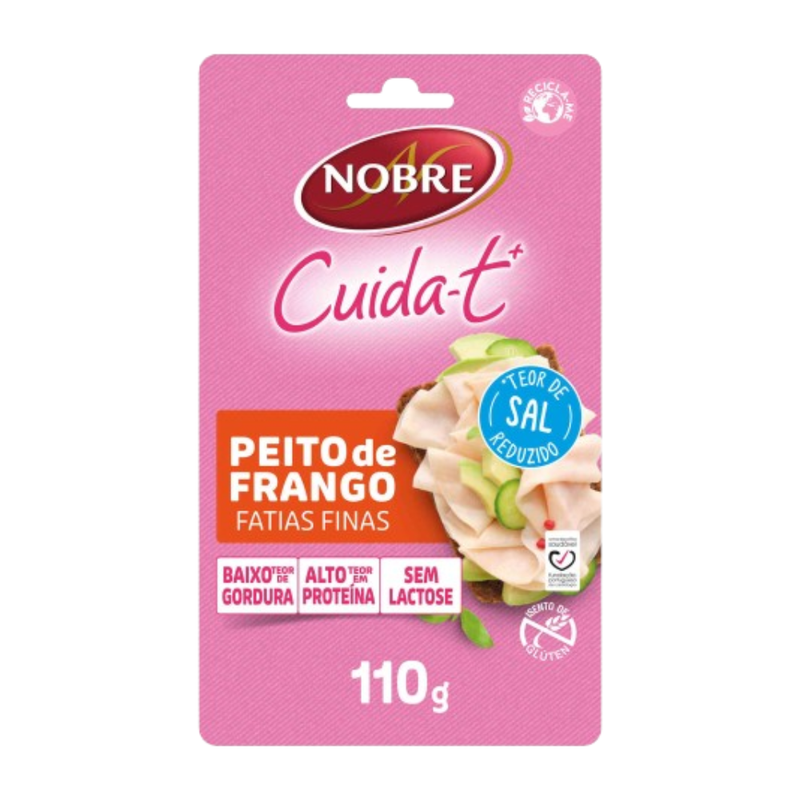 Nobre Peito de Frango Cuida-te Fatias Finas 110g
