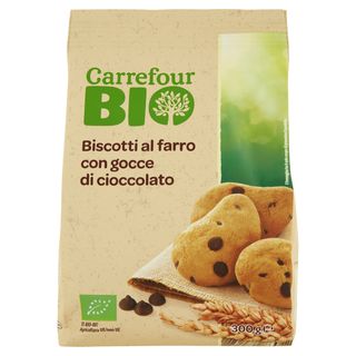 Carrefour Bio Biscotti al farro con gocce di cioccolato 300 g