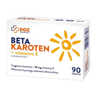 DOZ PRODUCT Beta Karoten + Witamina E, tabletki, 90 szt.