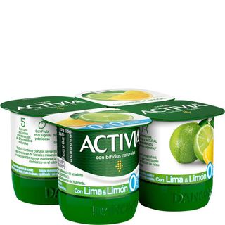 ACTIVIA Yogur Desnatado Con Lima Y Limón Bífidus 4X125 G