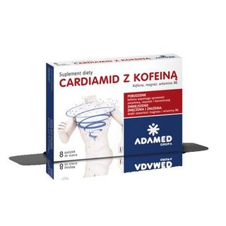 Cardiamid z kofeiną, pastylki do ssania, smak cytrusowy, 8 szt.
