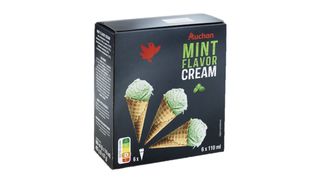 Auchan - Lody rożek mięta - 6 x 110 ml
