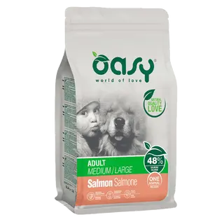 Oasy dry dog one adult medium large salmone 2.5kg