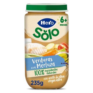 Puré De Verduritas Con Merluza Hero Frasco 235 G