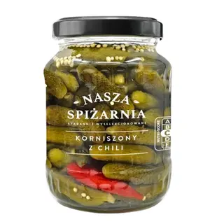 Nasza Spiżarnia Korniszony z chili, 330 g/160 g
