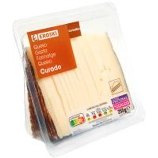 Queso Curado Cortado Eroski, Cuña 250 G (22910855)