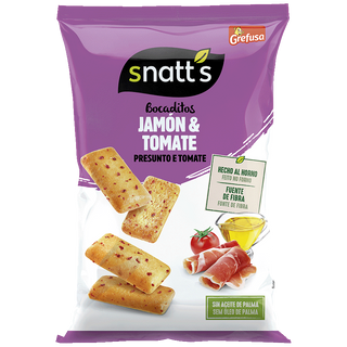 Bocaditos Snatts De Jamón Y Tomate Grefusa 110 G.