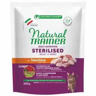 Natural trainer gatto sterilised tacchino 300g