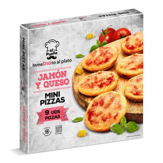 Mini Pizzas Jamón Y Queso Dia Al Punto 270 G