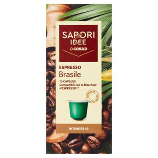 SAPORI & IDEE CONAD Espresso Brasile 10 Capsule Compatibili con le Macchine Nespresso* 50 g - 8003170086333