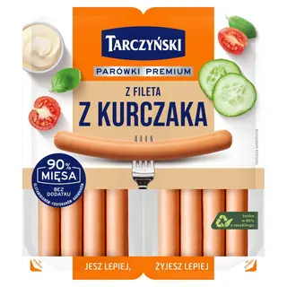 Tarczyński Parówki premium z fileta z kurczaka 180 g (2 x 90 g)