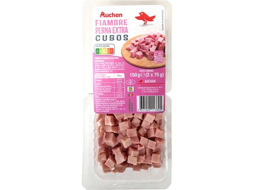 FIAMBRE PERNA EXTRA AUCHAN:CUBOS 2X75 G
