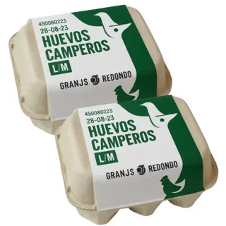 Pack 2x Redondo Huevos Camperos 6u