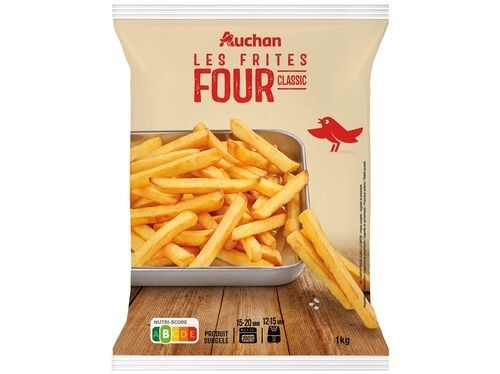 BATATAS PRÉ-FRITAS AUCHAN PALITOS PARA FORNO E AIRFRYER 1KG
