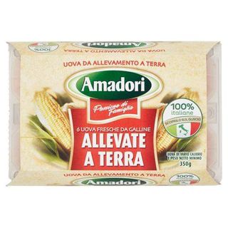 Amadori 6 Uova Fresche Da Galline Allevate A Terra 350 G