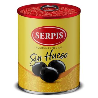 Aceitunas Negras Sin Hueso Serpis Lata 85 G