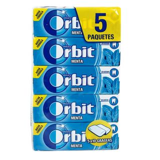 Chicle Menta Orbit Paquete 5 Uds (65654)