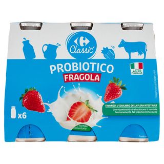 Carrefour Classic Probiotico Fragola 6 x 100 g