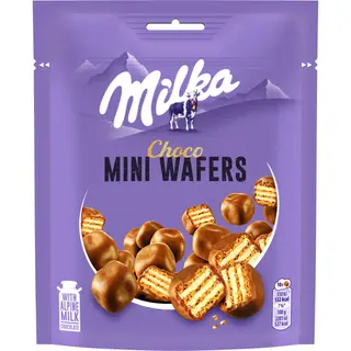 Bolachas Mini Wafers Milka (emb. 110 gr)