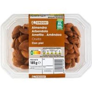 Almendra Cruda Con Piel Eroski, Tarrina 185 G (23486657)