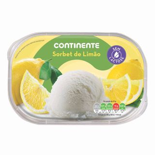 Sorbet Limão sem Lactose Continente (emb. 1 lt)