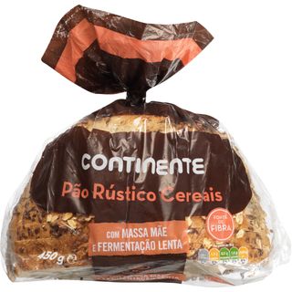 Pão Rústico Cereais Massa Mãe Fatiado Continente (emb. 450 gr)