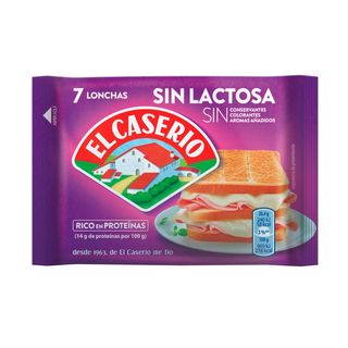 EL CASERÍO Queso Sin Lactosa 7 Lonchas, 185G