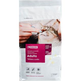 Alimento C/ Ternera-Pollo-Verduras Para Gato Eroski, Saco 1,5 Kg (23777600)