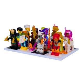 Podstawka pod 12 figurek kolekcjonerskich Lego Minifigures - biała - Klockobus