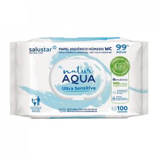 Papel Higiénico Húmedo Natur Aqua Salustar 100 Uds.