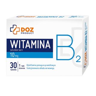 DOZ PRODUCT Witamina B2, tabletki powlekane, 30 szt.