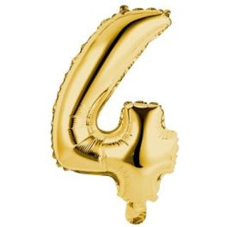 Globo Oro Reutilizabl 35Cm Nº4