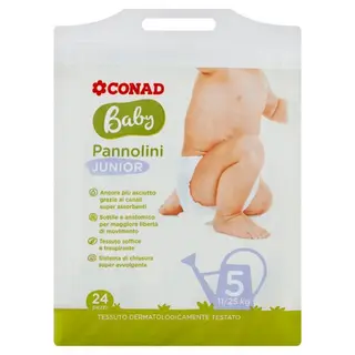 CONAD Baby Pannolini Junior 5 11/25 kg 24 pezzi - 8003170060234