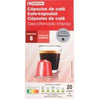 Café Descafeinado Eroski Caja 20 Monodosis (24489239)