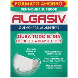 ALGASIV Fijador De Dentadura Superior 30 Unidades (307128)