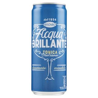 RECOARO ACQUA BRILLANTE Bibita Gassata, Acqua Tonica 33cl, Lattina