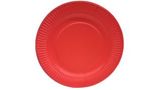 Actuel - Talerze jednorazowe czerwone, średnica 18cm - 10 sztuk