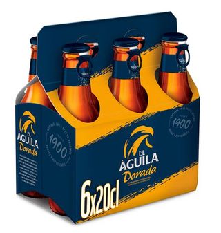 Cerveza El Águila Dorada 20 Cl Pack 6 Uds.