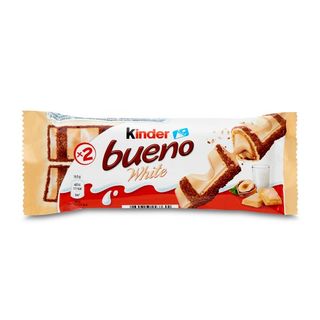 Barritas De Chocolate Blanco Y Avellanas Kinder Bueno Bolsa 39 Gr.