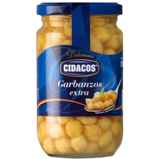 Garbanzos Cocidos Cidacos 220Gr.