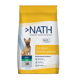 Nath Adult Mini Sensitive Pescado Blanco y Salmón pienso para perros   7 kg