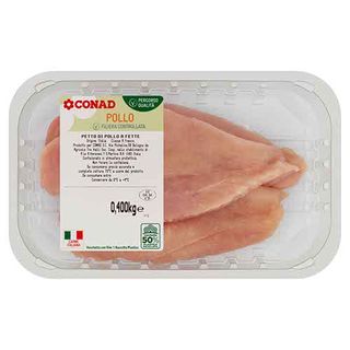 CONAD Percorso Qualità Petto di Pollo a Fette 0,400 kg - 8003170048188